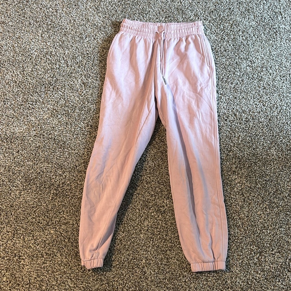 pink h&m joggers (size xs)